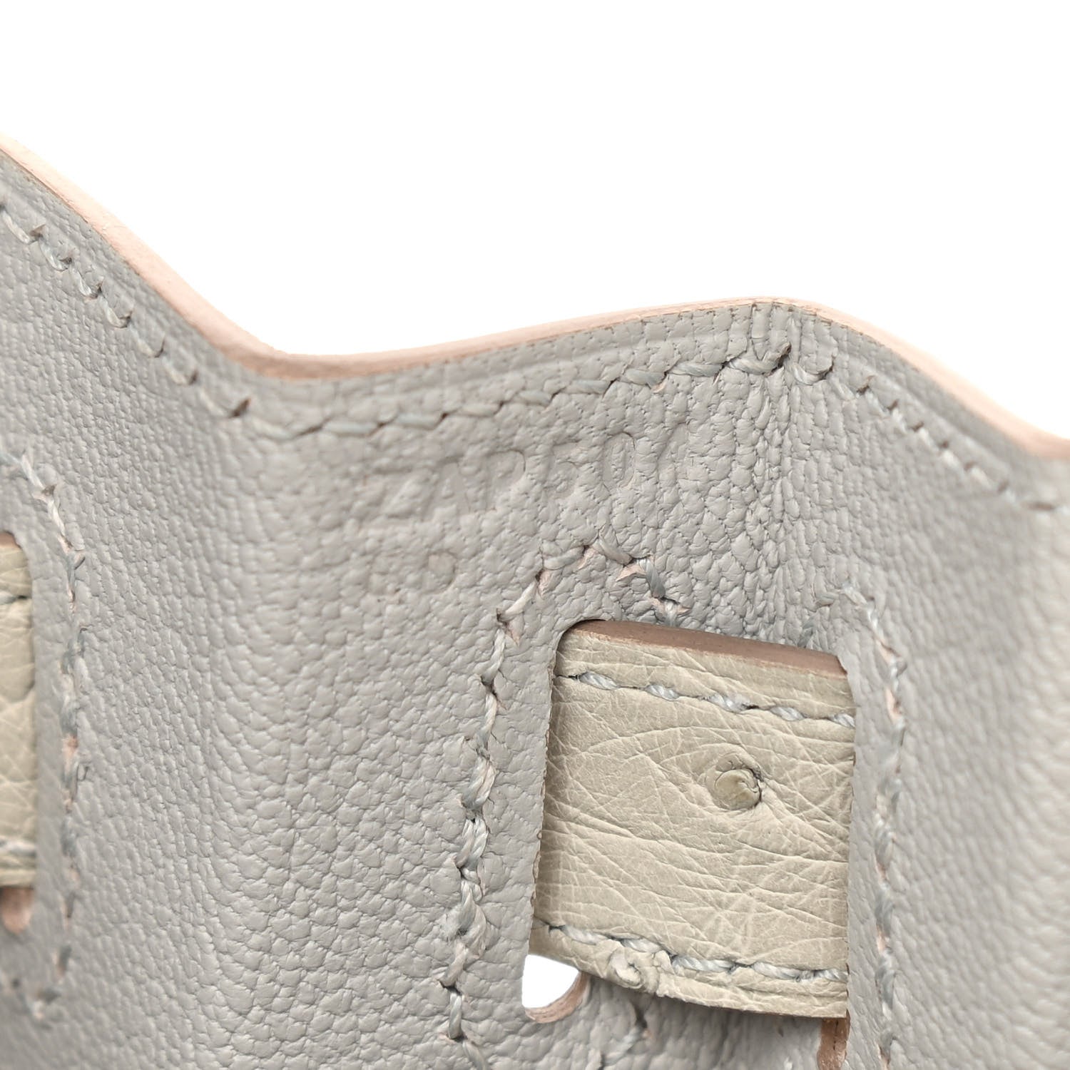 Hermes Ostrich Kelly Sellier 28 Gris Perle 7 of 11