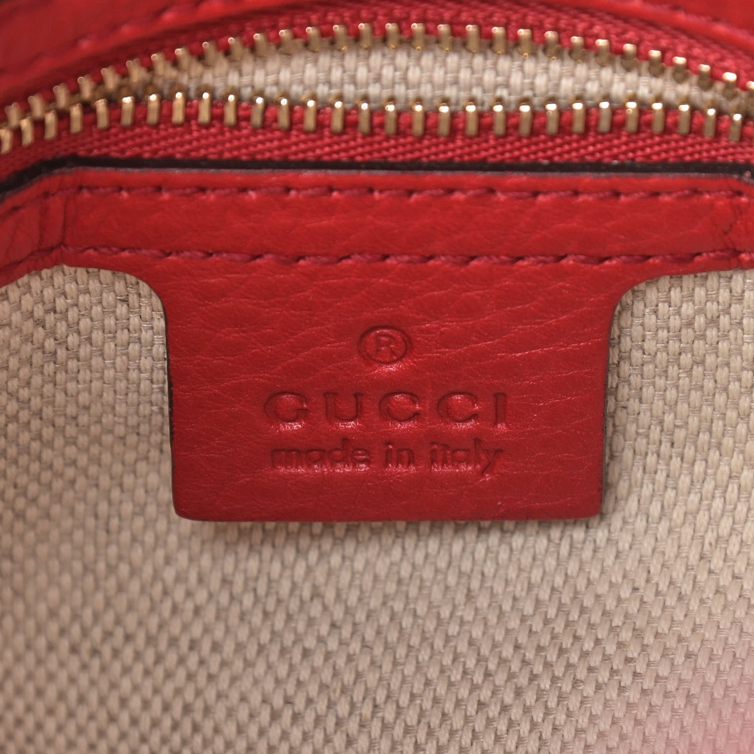 Gucci Pebbled Calfskin Medium Soho Chain Shoulder Bag Tabasco Red 6 of 12