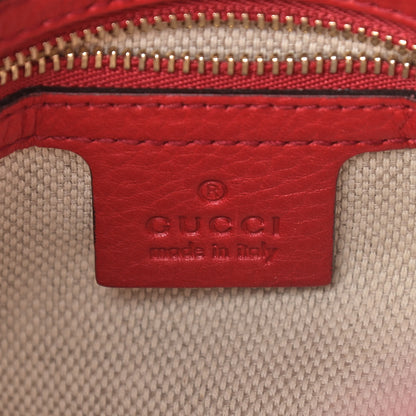 Gucci Pebbled Calfskin Medium Soho Chain Shoulder Bag Tabasco Red 6 of 12