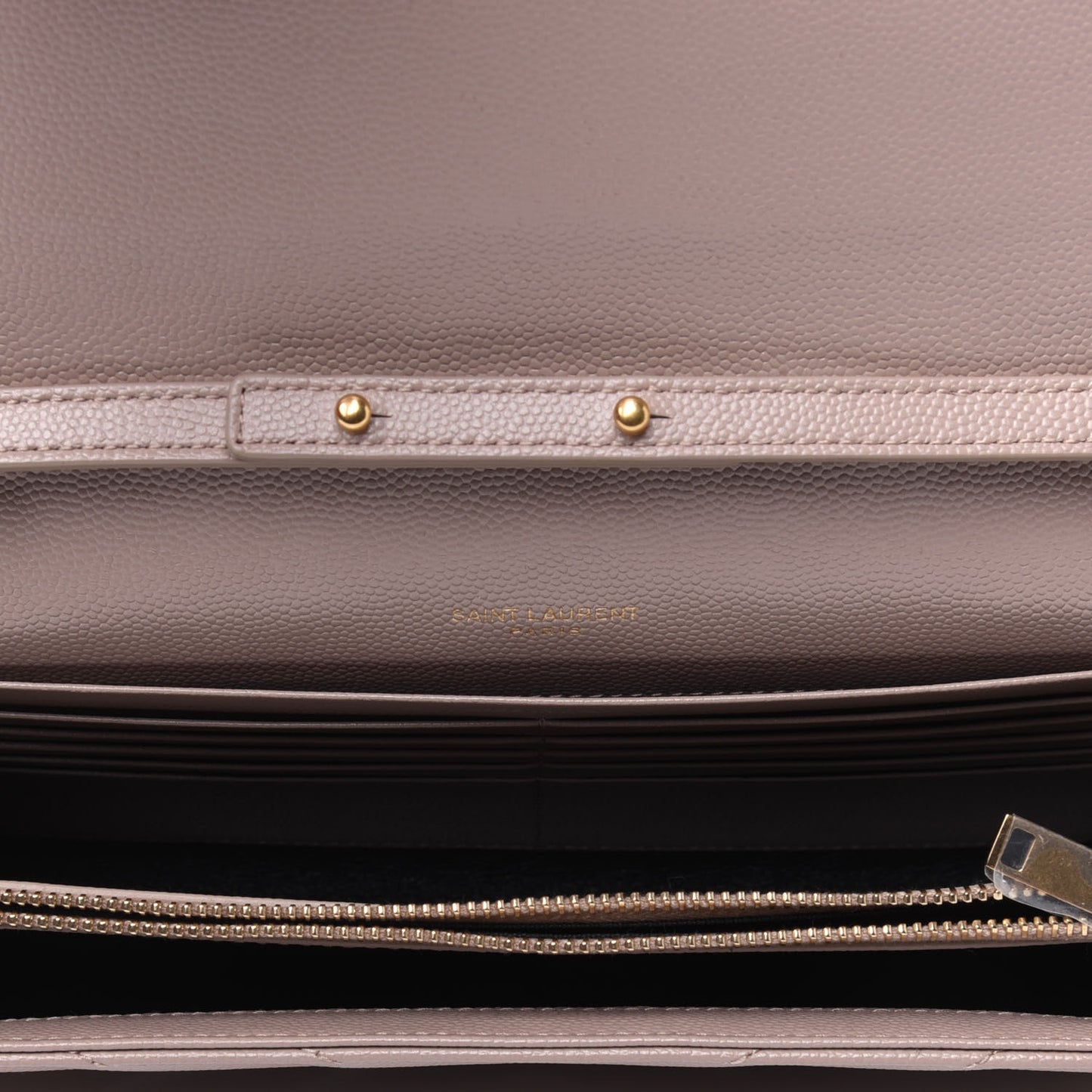 Grain De Poudre Matelasse Chevron Monogram Chain Wallet Rose Antic