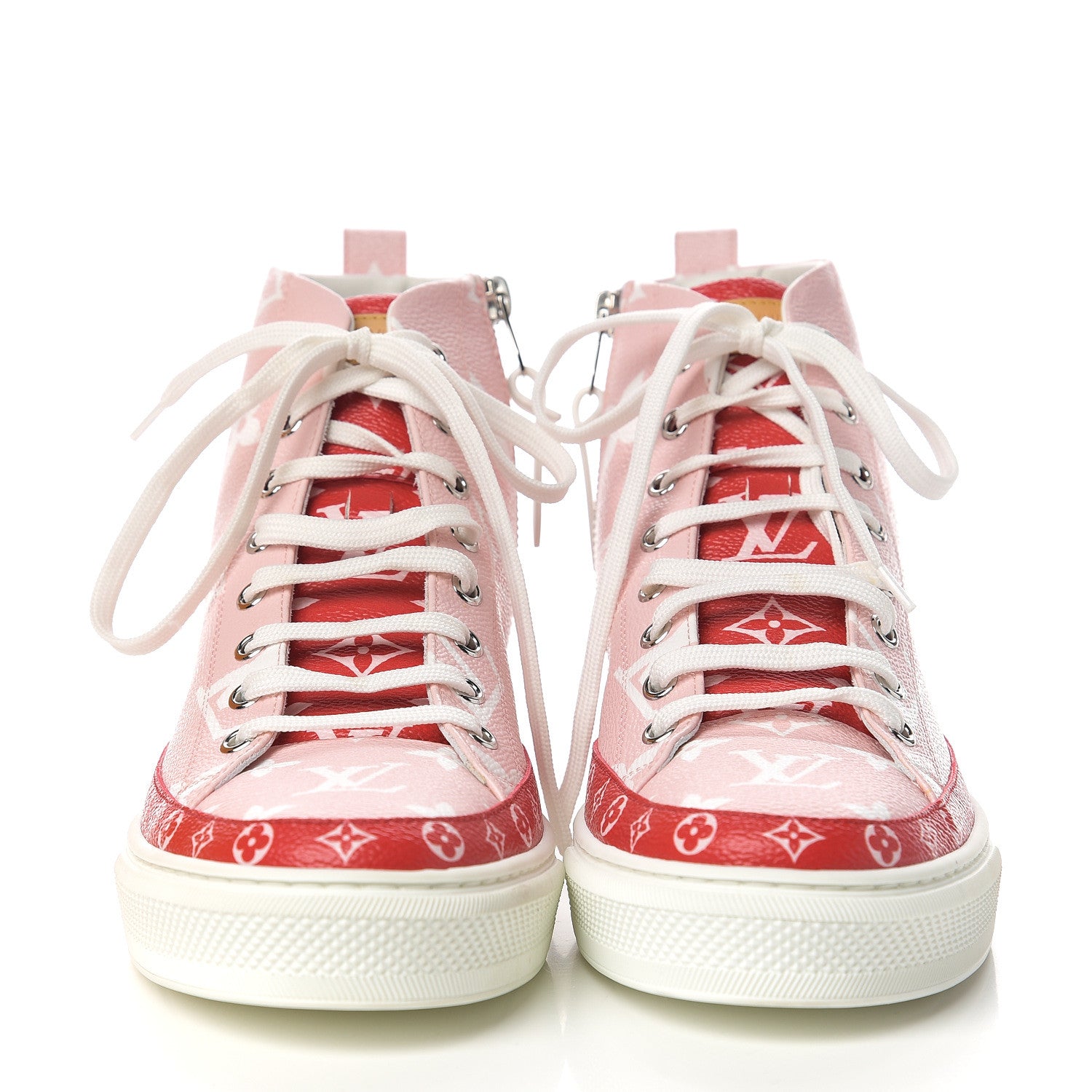 Louis Vuitton Monogram Giant Stellar Sneaker Boots 40 Rose Rouge 2 of 10