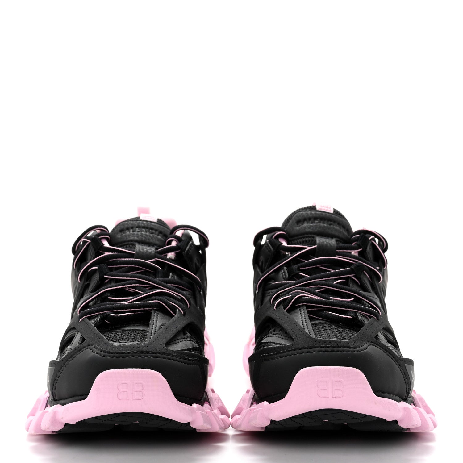 Balenciaga Mesh Nylon Bi-Color Womens Track Sneakers 38 Black Pink 2 of 7