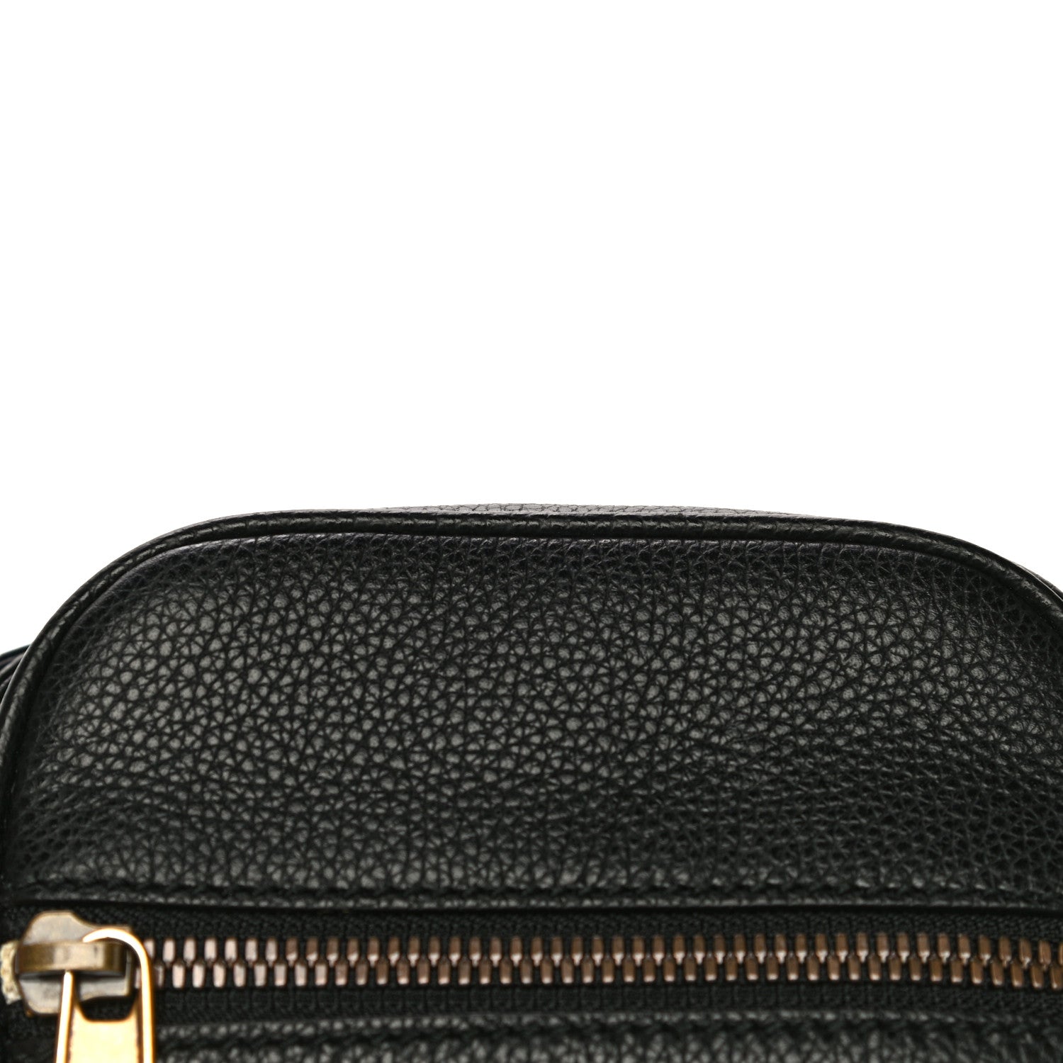 Gucci Grained Calfskin Mini Logo Messenger Bag Black 12 of 13