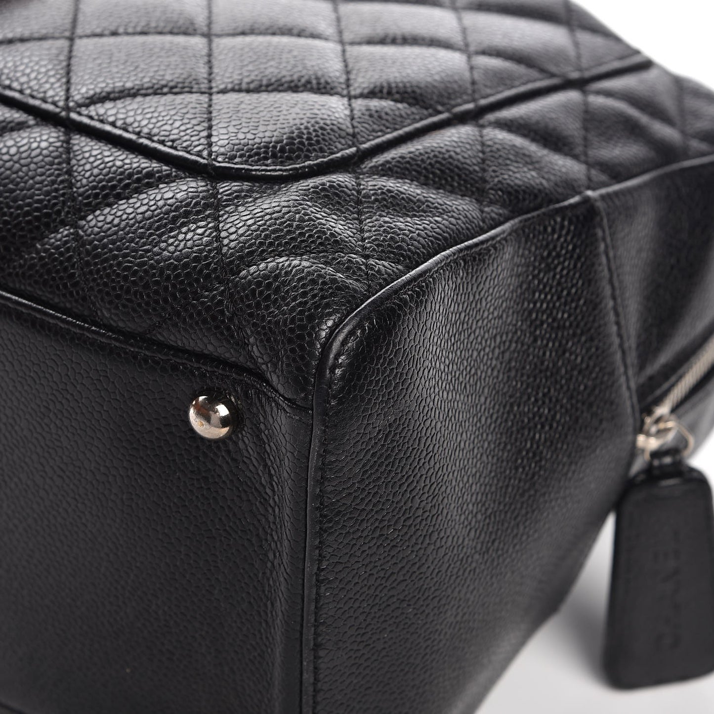 Caviar Quilted Bowler Black