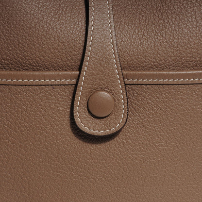 Hermes Taurillon Clemence Evelyne II PM Etoupe 11 of 17