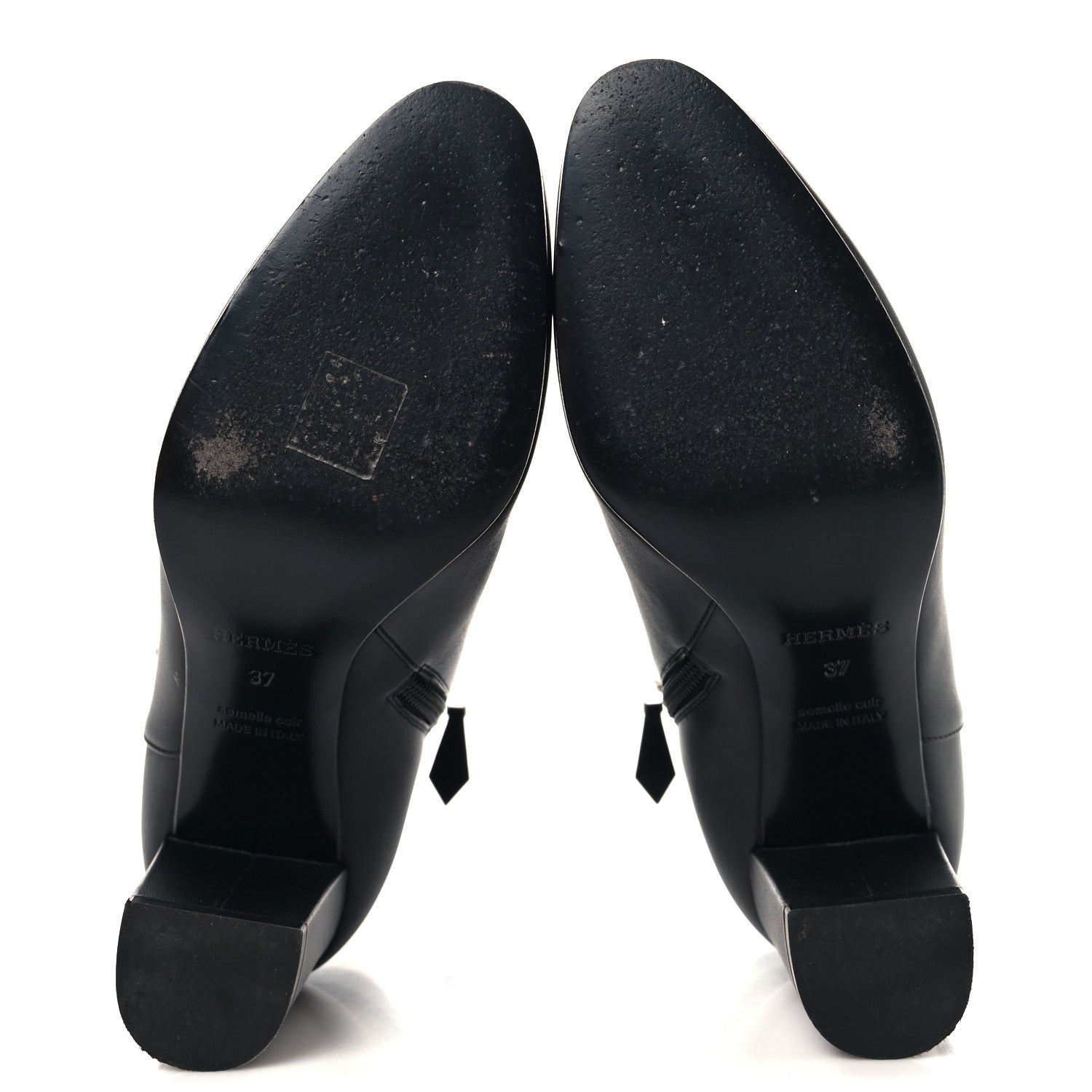 Hermes Calfskin Saint Germain Ankle Boots 37 Black 6 of 9