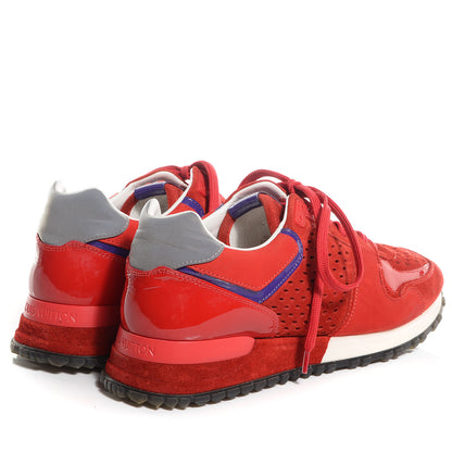 Louis Vuitton Nubuck Calfskin Perforated Run Away Sneakers Rouge 36 4 of 8