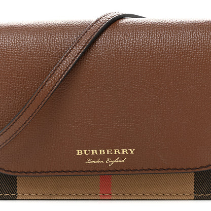 Burberry Derby Calfskin House Check Mini Hampshire Crossbody Tan 8 of 10