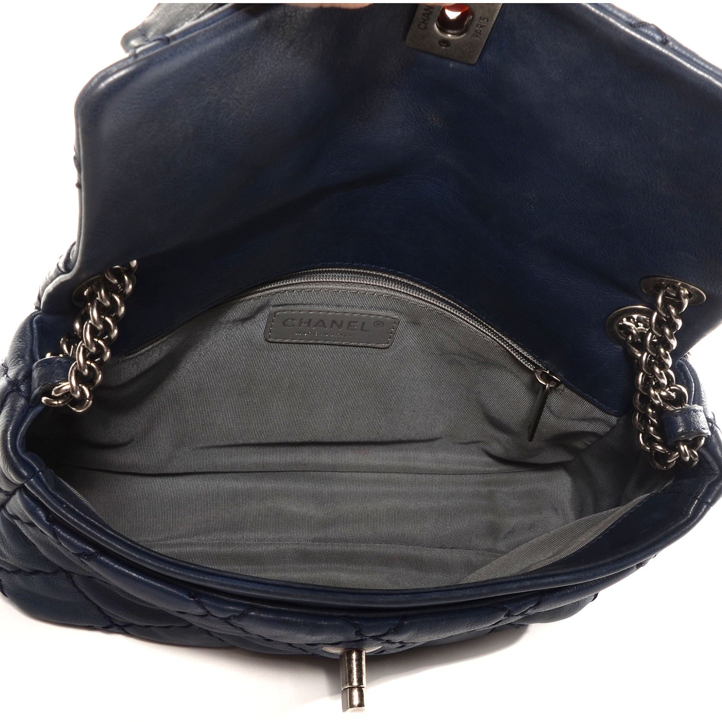 Calfskin Ultimate Stitch Flap Navy