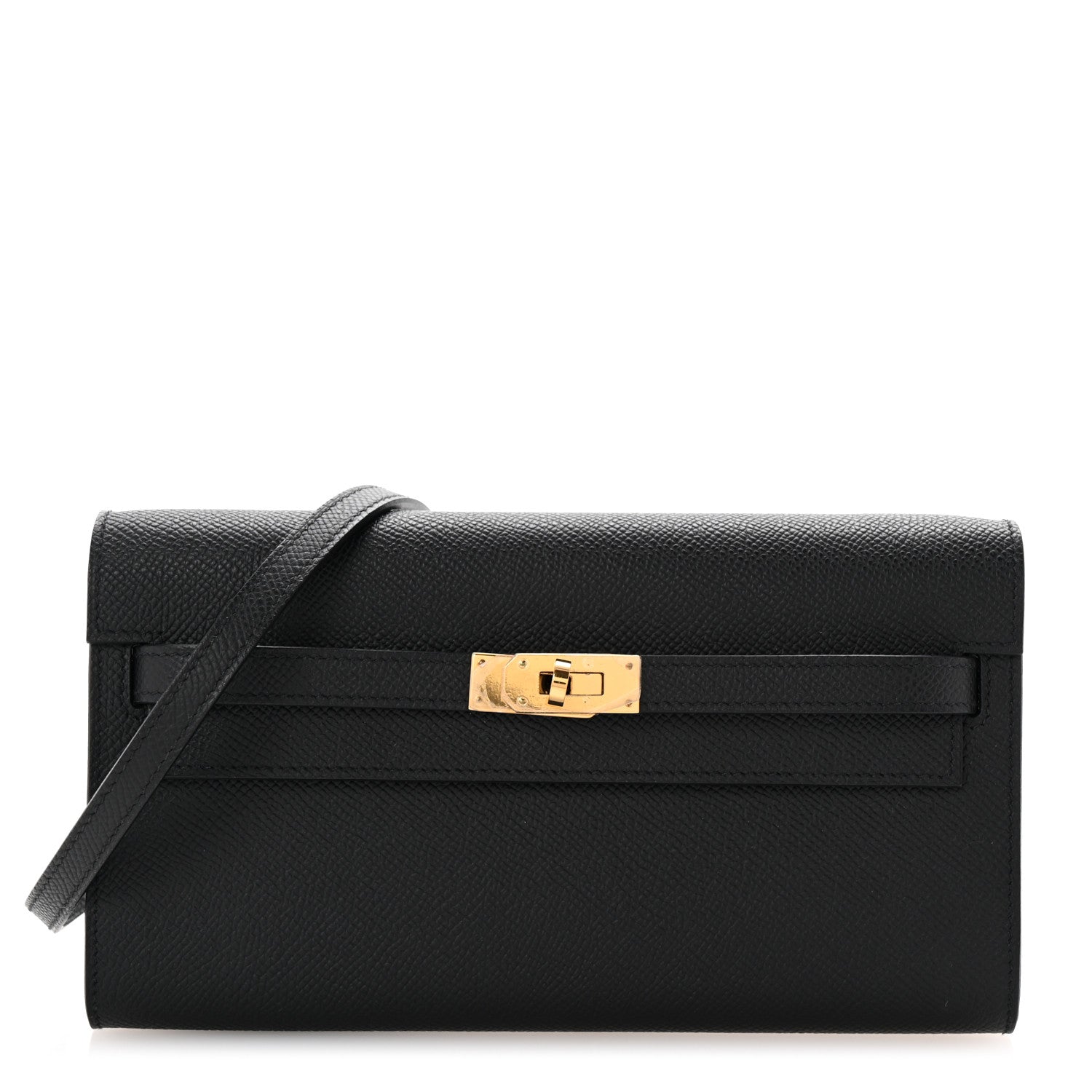 Hermes Epsom Kelly Wallet To Go Black 1 of 8