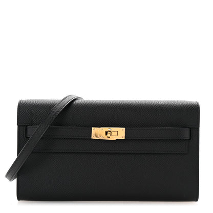 Hermes Epsom Kelly Wallet To Go Black 1 of 8