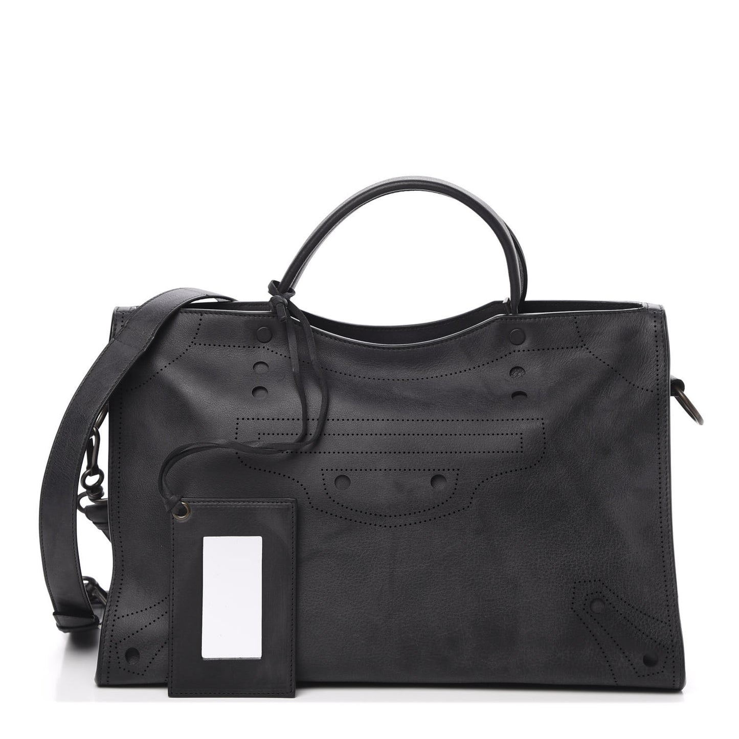 Veau Soyeux Perforated Blackout Hardware City Black