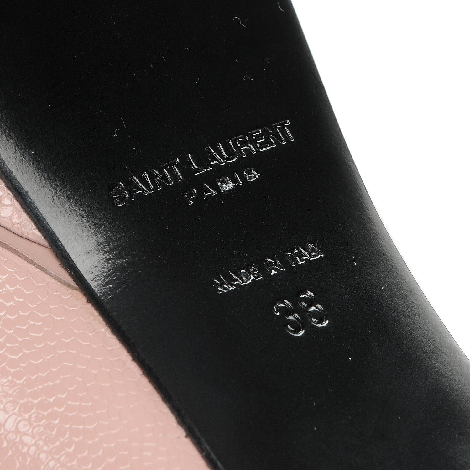 Saint Laurent Patent Grain de Poudre Janis 80 Pumps 38 Dusty Rose 6 of 9