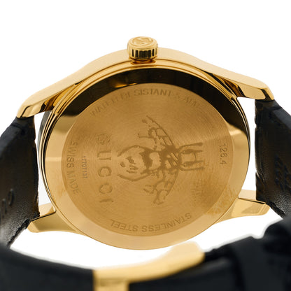 Gucci Stainless Steel Calfskin 38mm G-Timeless Quartz Watch Black 4 of 5