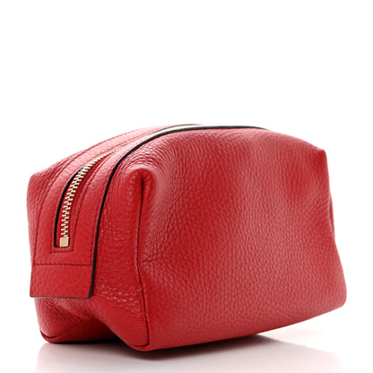 Gucci Pebbled Calfskin Medium Soho Cosmetic Case Red 3 of 8