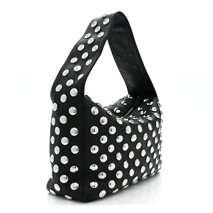 Khaite Pebbled Sport Calfskin Studded Elena Black 3 of 9