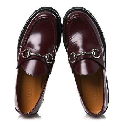 Gucci Cordovan Lux Womens Horsebit 45mm Platform Loafers 36.5 Vintage Bordeaux 2 of 15