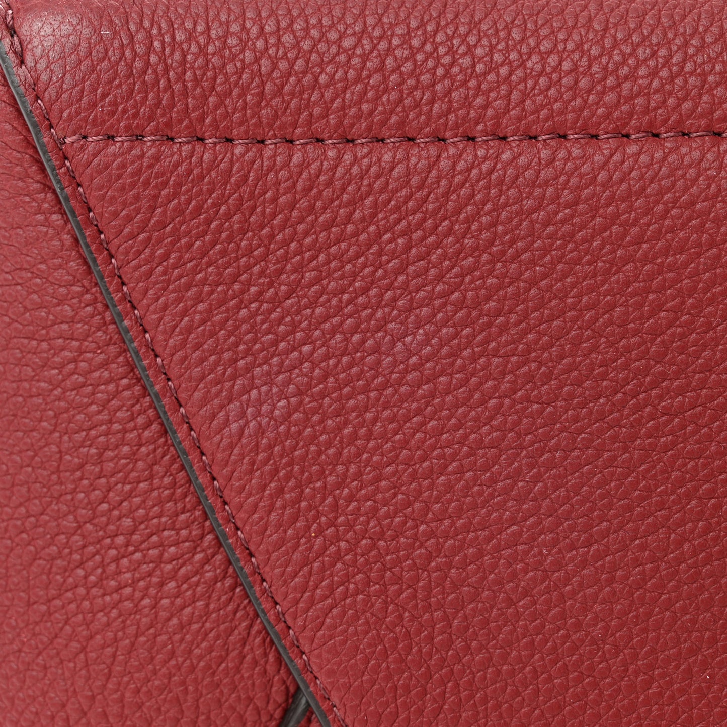 Soft Grained Calfskin Sangle Bucket Bag Light Burgundy