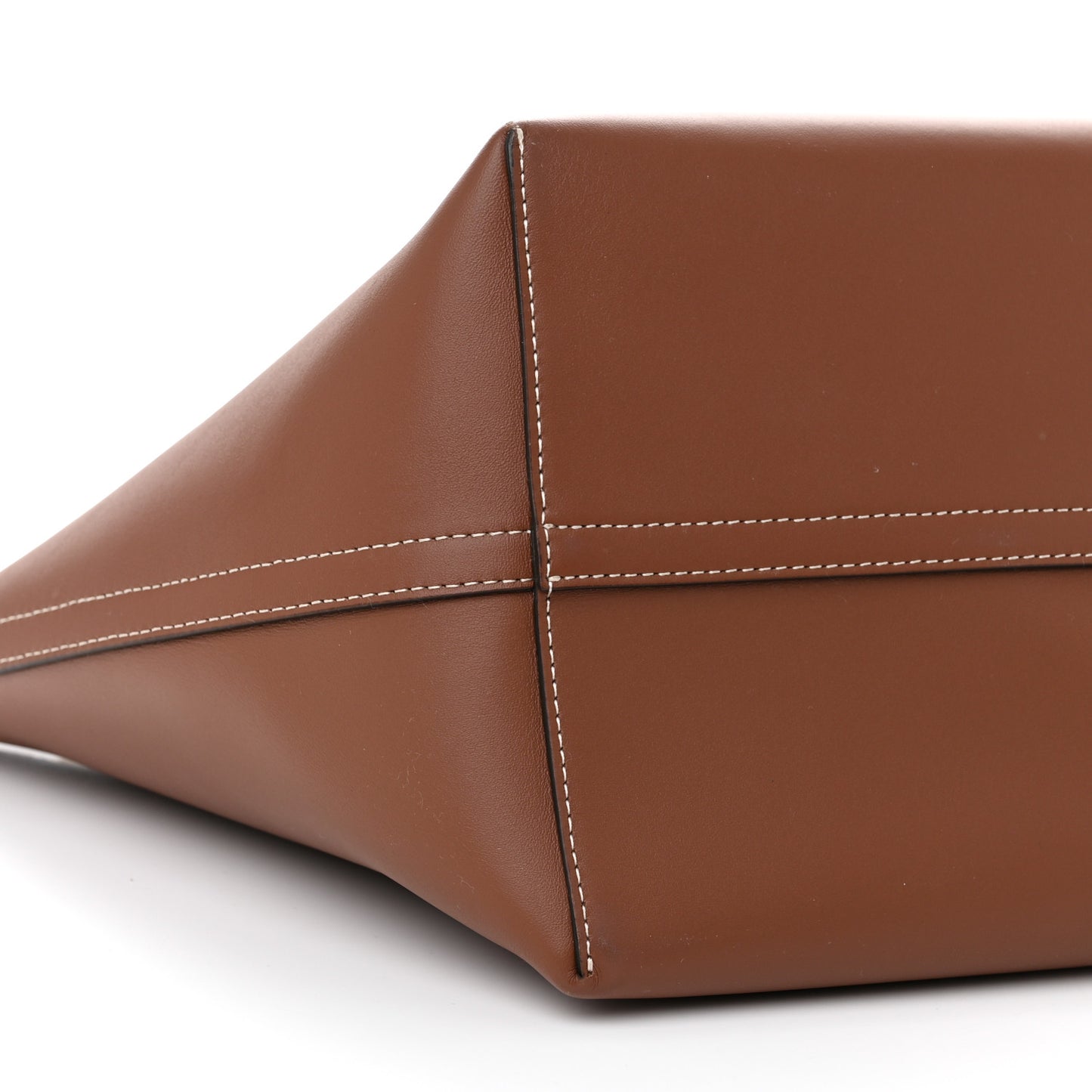 Soft Calfskin Small Pocket Tote Bag Tan