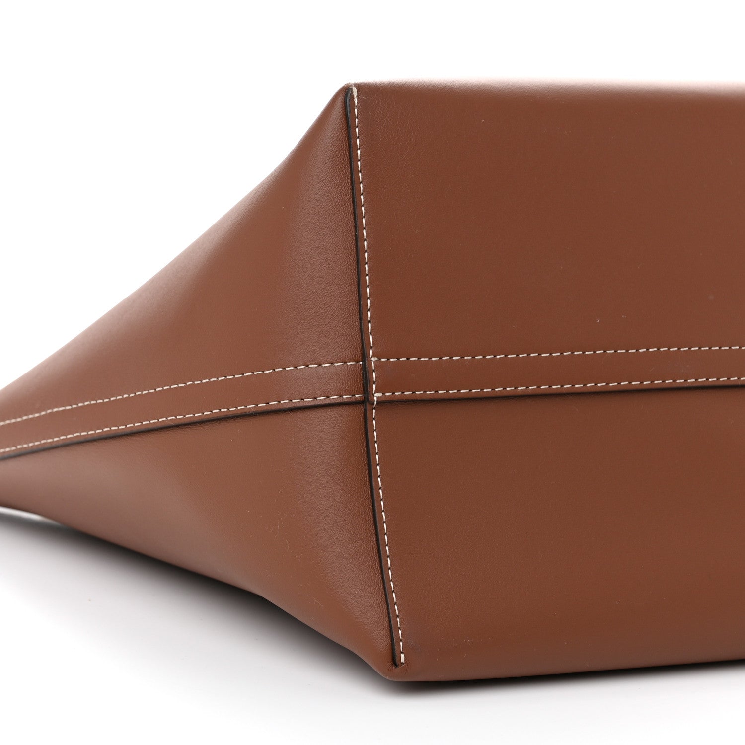 Burberry Soft Calfskin Small Pocket Tote Bag Tan 9 of 16