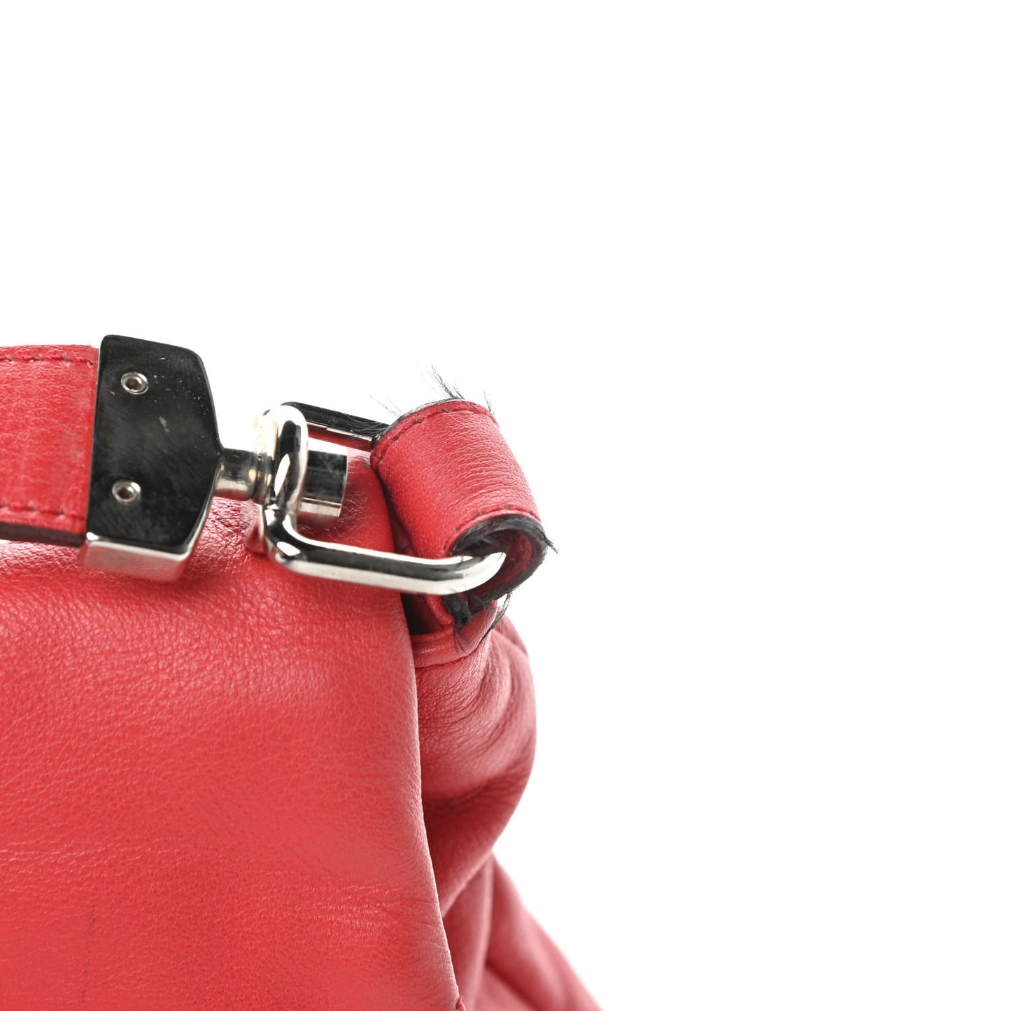 Calfskin Miss Sleek Shoulder Bag Red