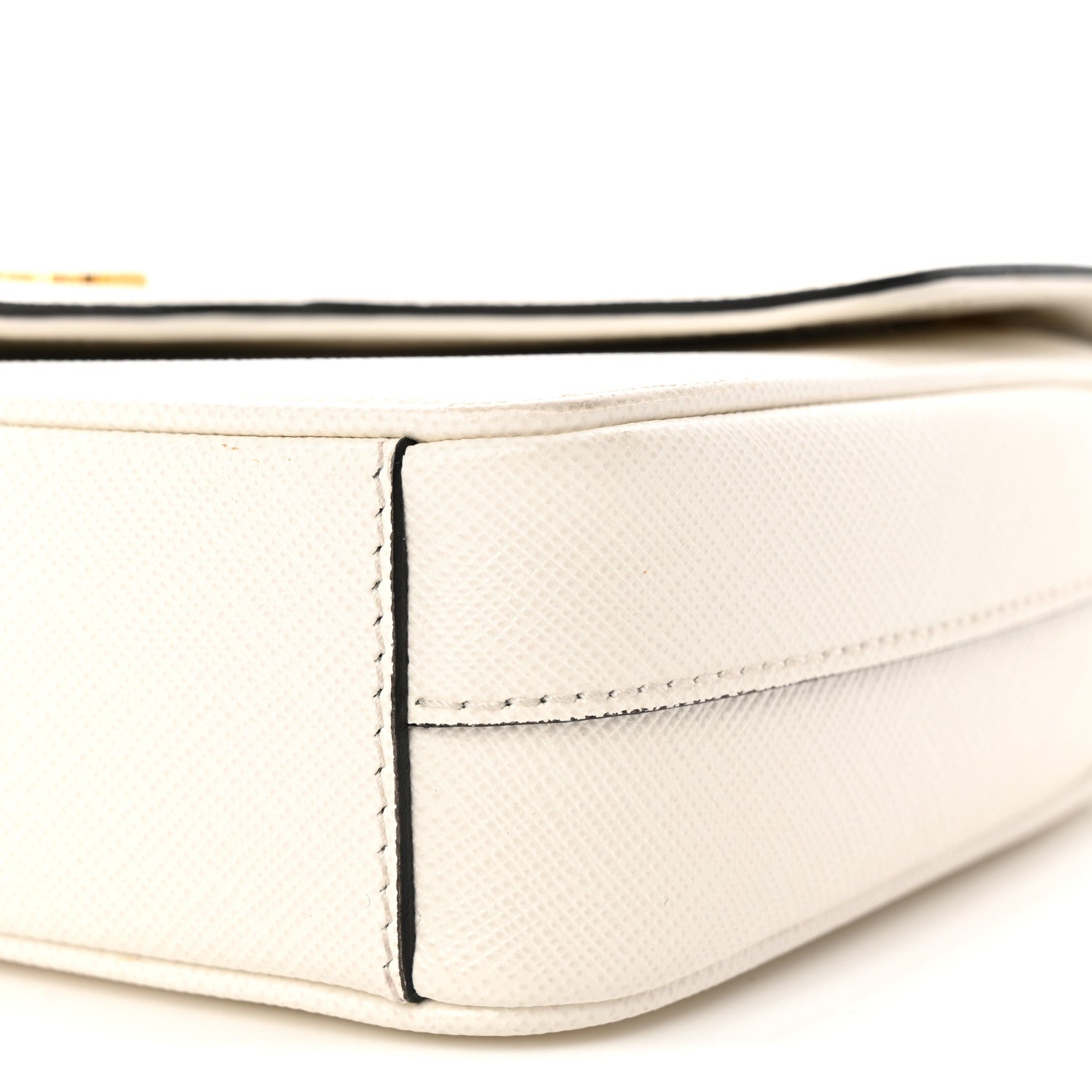 Prada Saffiano Flap Shoulder Bag Talco 9 of 9