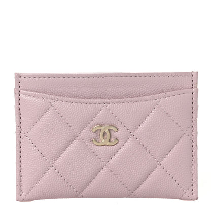 Chanel Caviar Quilted Card Holder Light Pink 1 of 8