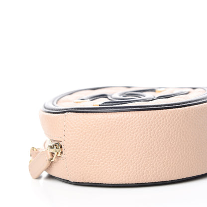 Chanel Caviar Quilted Round Filigree Crossbody Beige Black 8 of 10