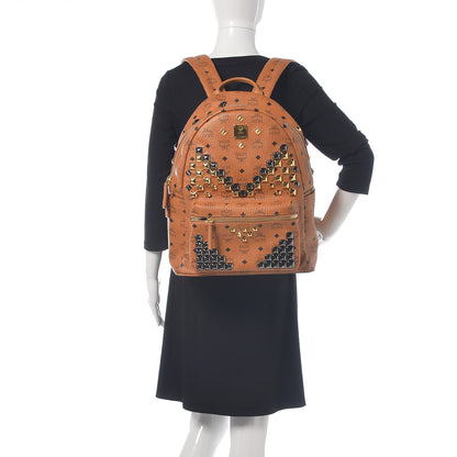 MCM Visetos Studded Medium Stark M Backpack Cognac 2 of 8