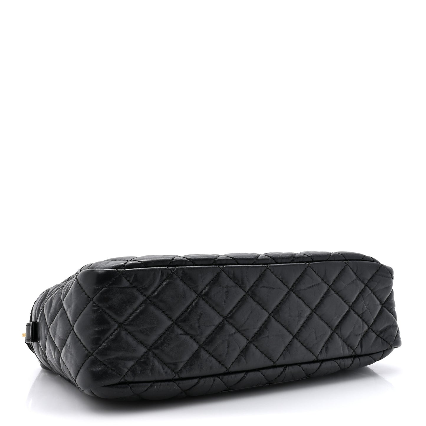 Aged Calfskin Quilted Medium Reissue Camera Case Black