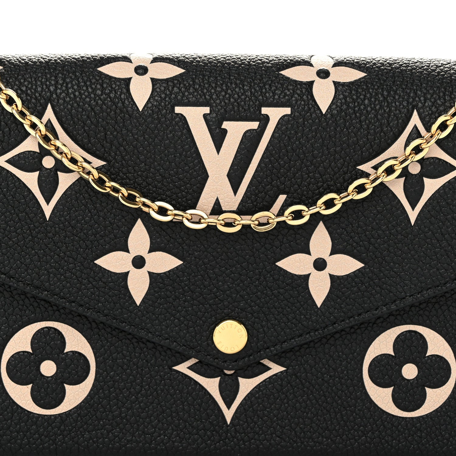 Louis Vuitton Empreinte Monogram Giant Felicie Pochette Black Beige 8 of 11