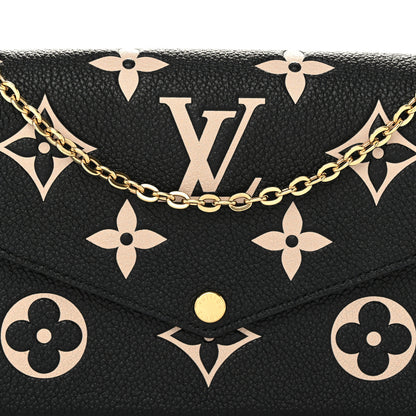 Louis Vuitton Empreinte Monogram Giant Felicie Pochette Black Beige 8 of 11