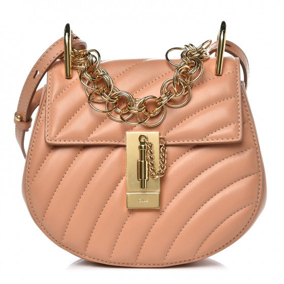 Calfskin Quilted Mini Drew Bijou Shoulder Bag Blushy Pink