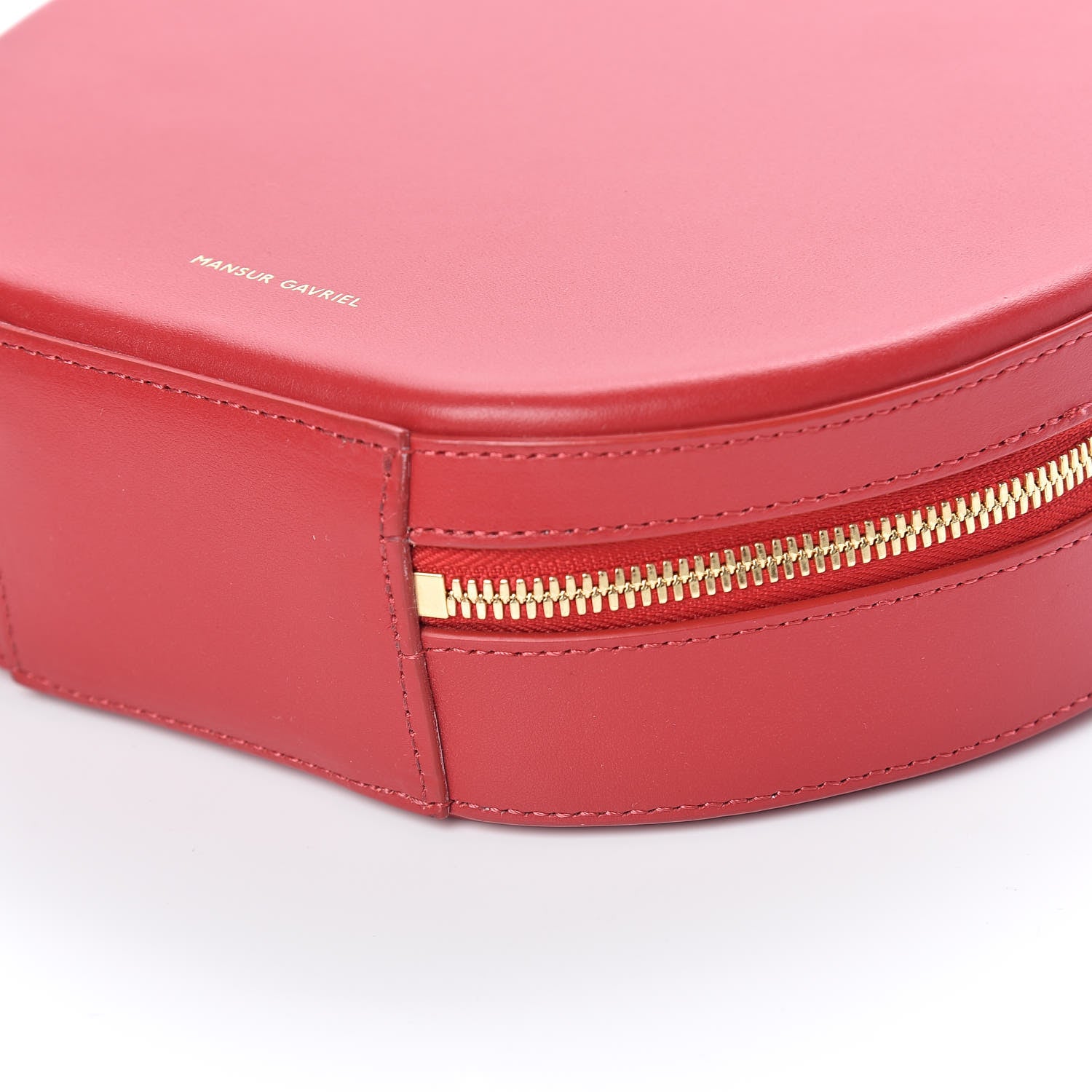 Mansur Gavriel Calfskin Circle Crossbody Bag Flamma 8 of 9