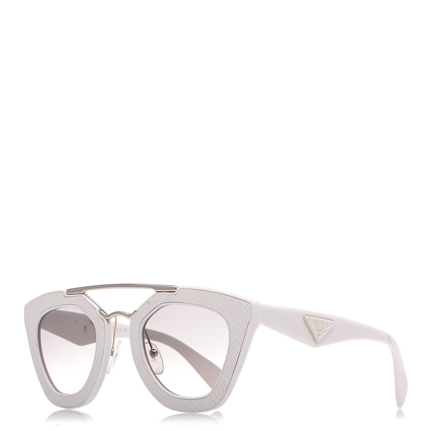 Saffiano Cinema Sunglasses SPR14S White
