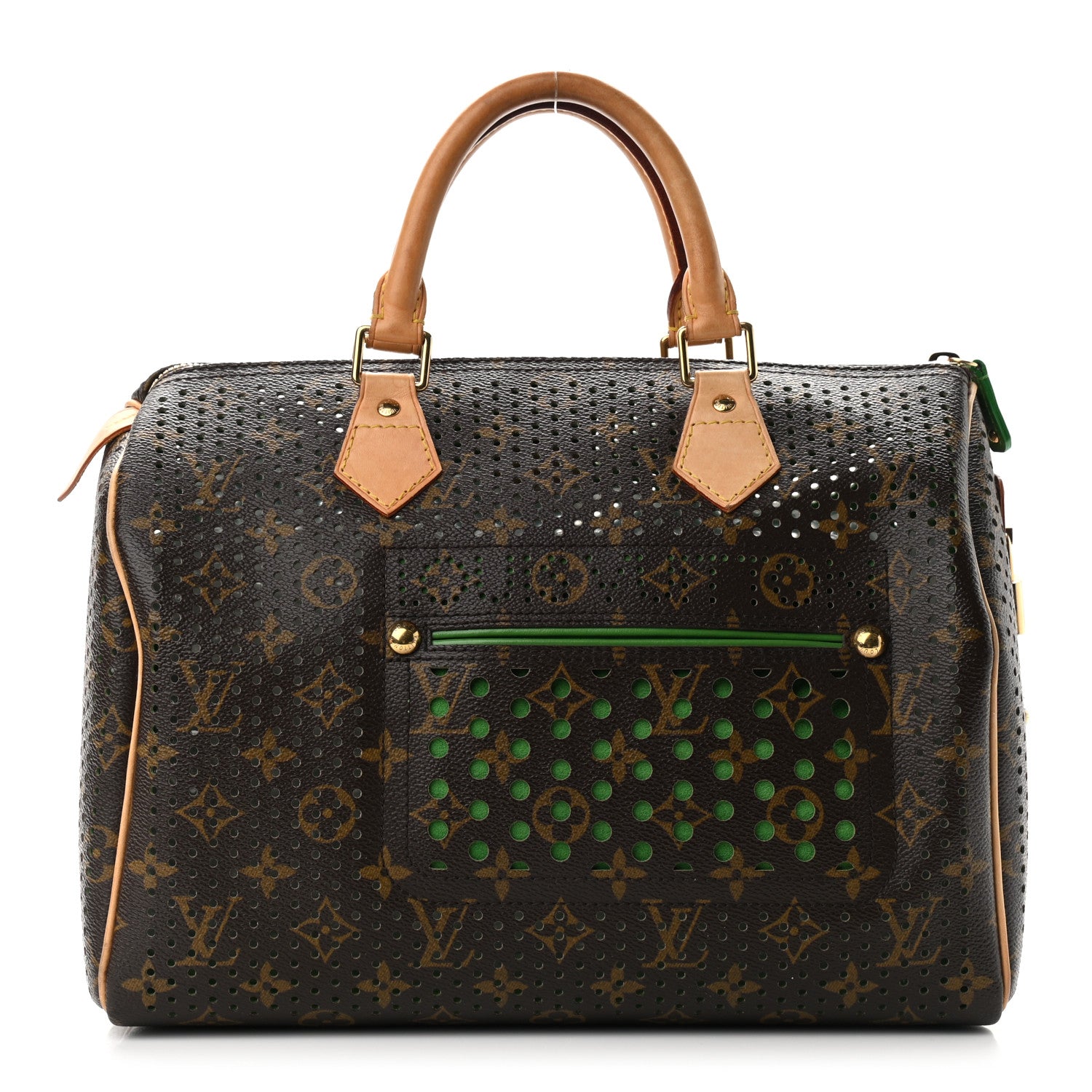 Louis Vuitton Monogram Perforated Speedy 30 Green 1 of 10