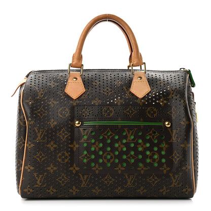 Louis Vuitton Monogram Perforated Speedy 30 Green 1 of 10