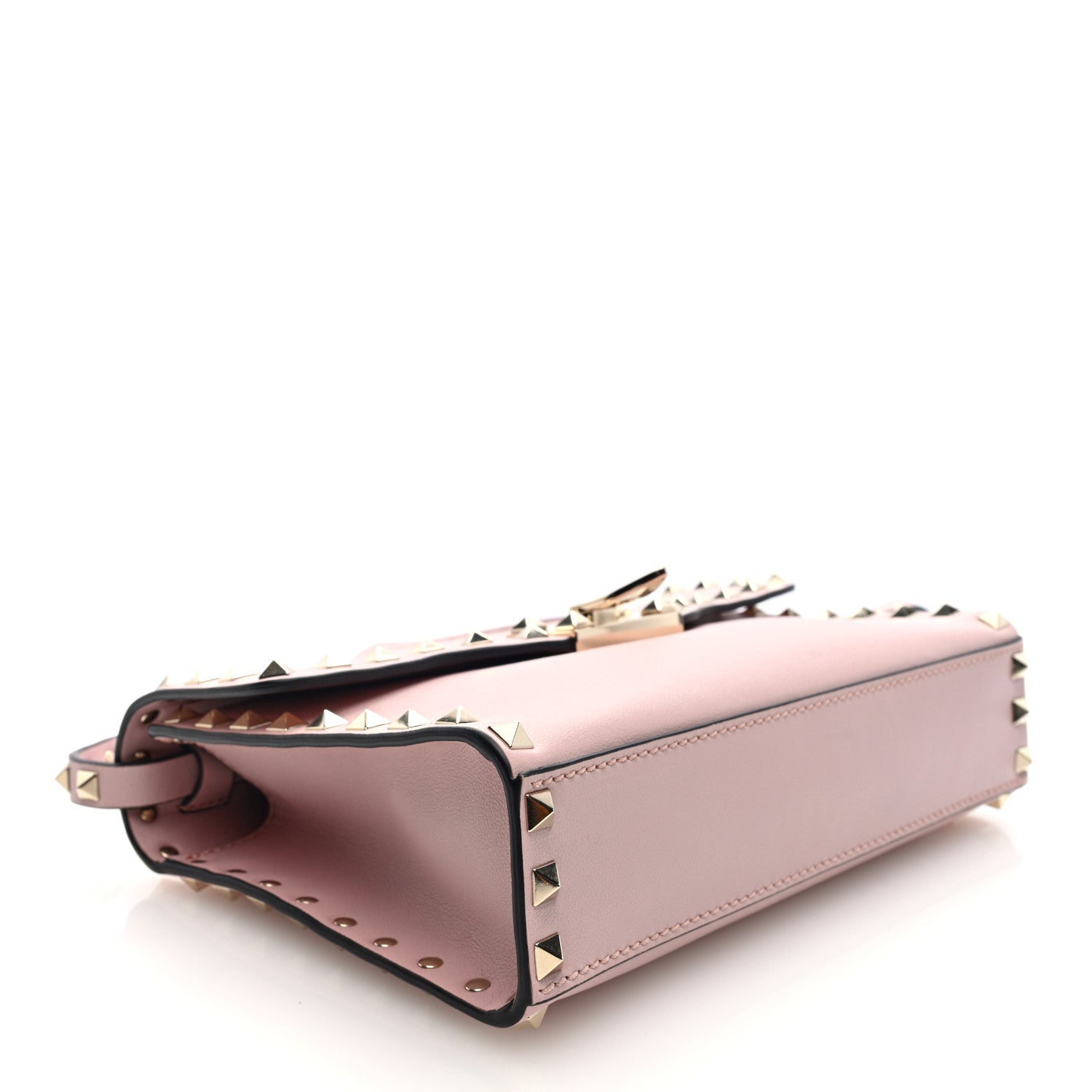 Valentino Garavani Vitello Medium Rockstud Flip Lock Crossbody Bag Rose Quartz 4 of 9