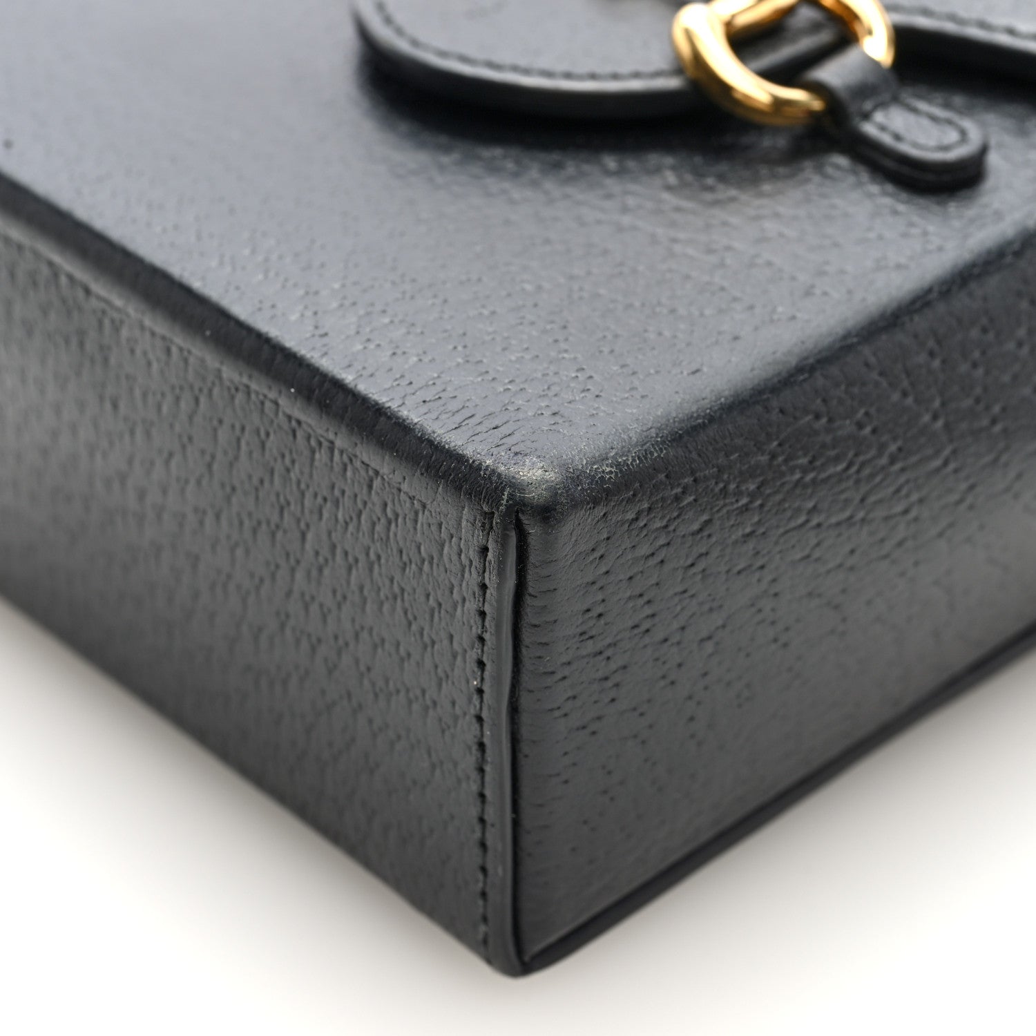 Gucci Dollar Calfskin Vertical Horsebit 1955 Crossbody Bag Black 9 of 9