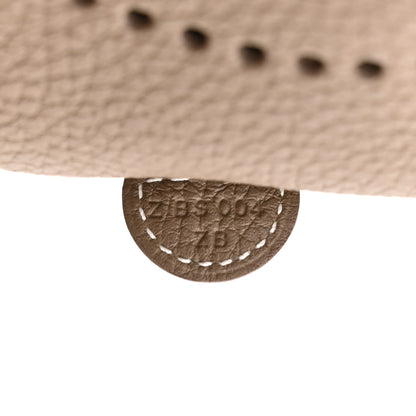 Hermes Taurillon Clemence Amazone Evelyne TPM Etoupe Bleu Indigo 7 of 10