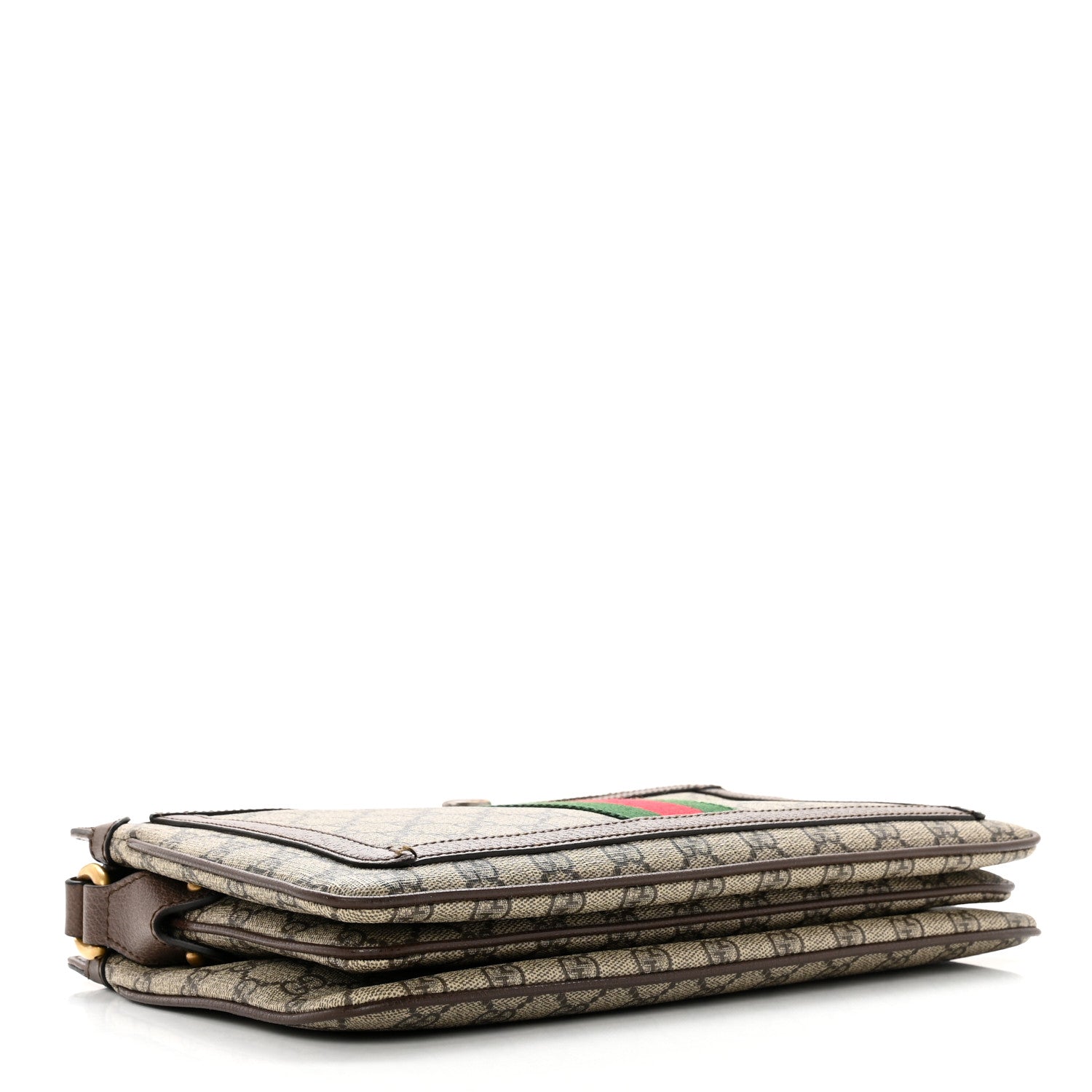 Gucci GG Supreme Monogram Web Medium Ophidia Shoulder Bag Beige New Acero 3 of 7