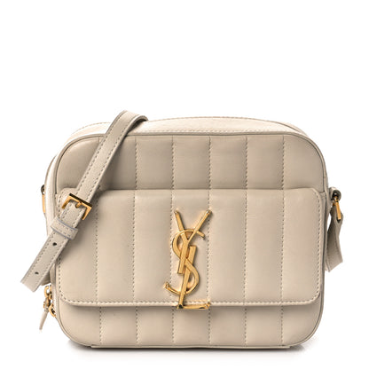 Saint Laurent Lambskin Matelasse Monogram Vicky Camera Bag Crema Soft 1 of 10