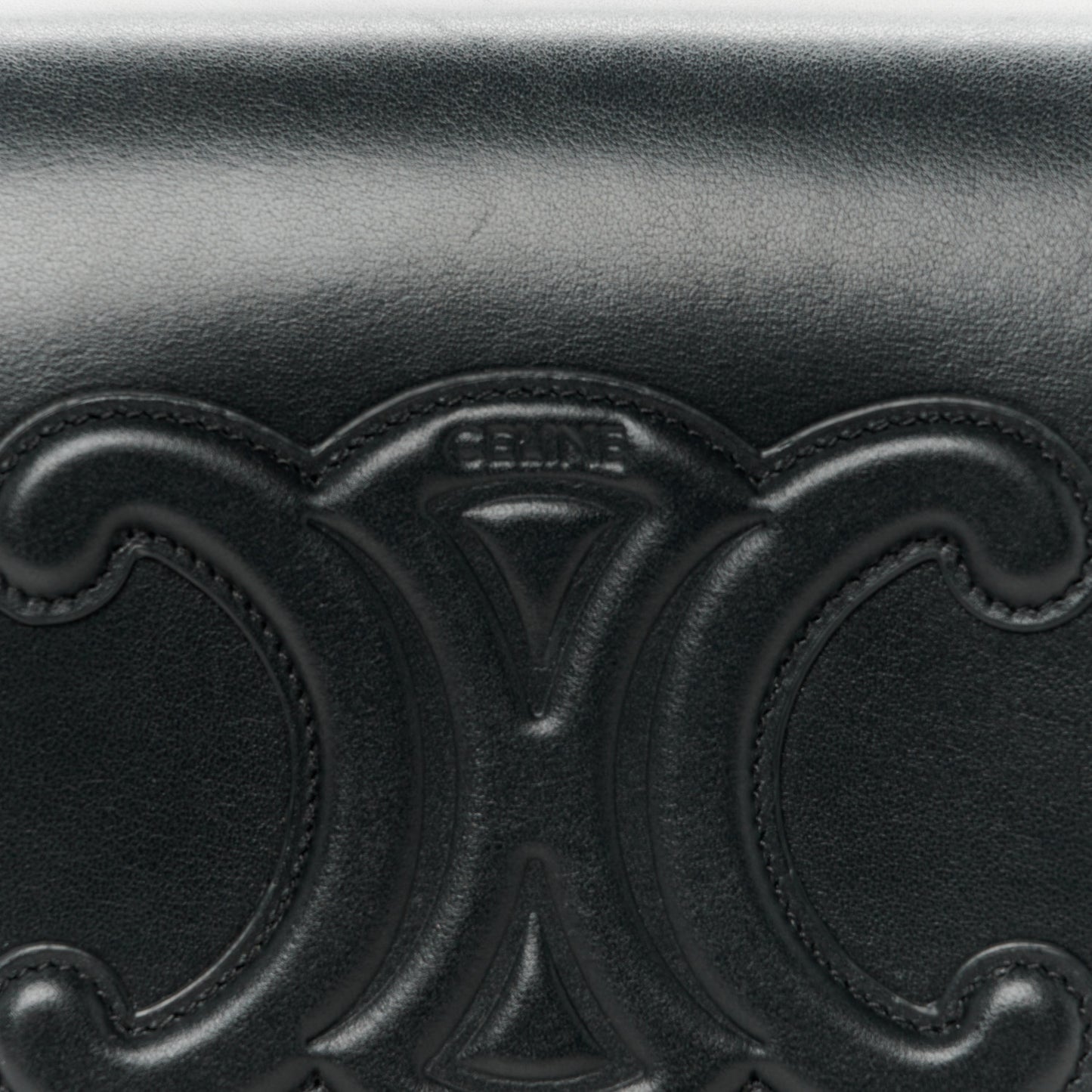 Smooth Calfskin Cuir Triomphe Folco Crossbody Bag Black