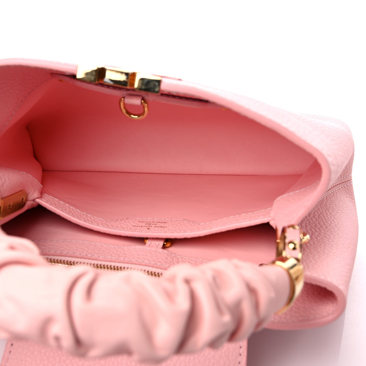Taurillon Scrunchie Capucines BB Bubble Gum Pink