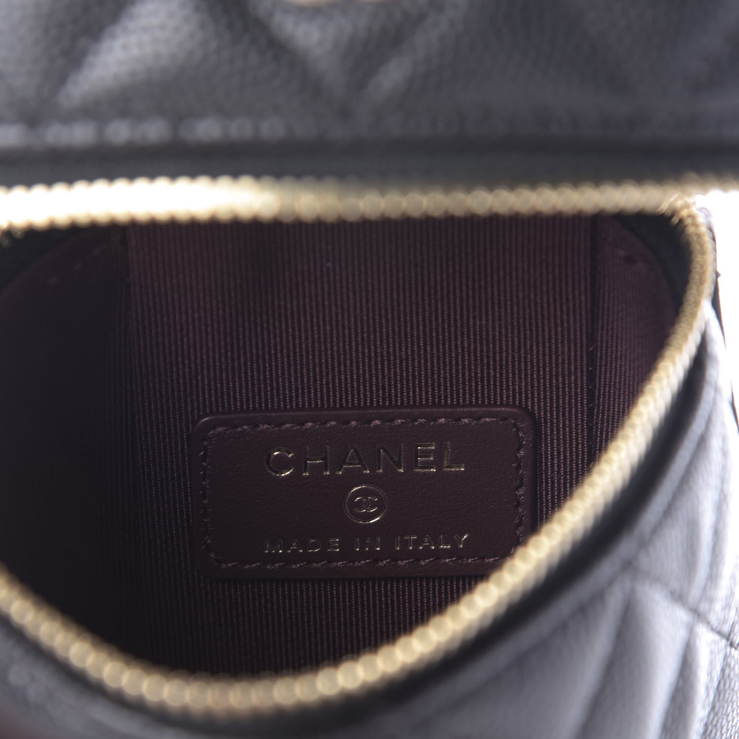 Chanel Caviar Quilted Phone Holder With Chain Black 7 of 10