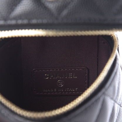 Chanel Caviar Quilted Phone Holder With Chain Black 7 of 10