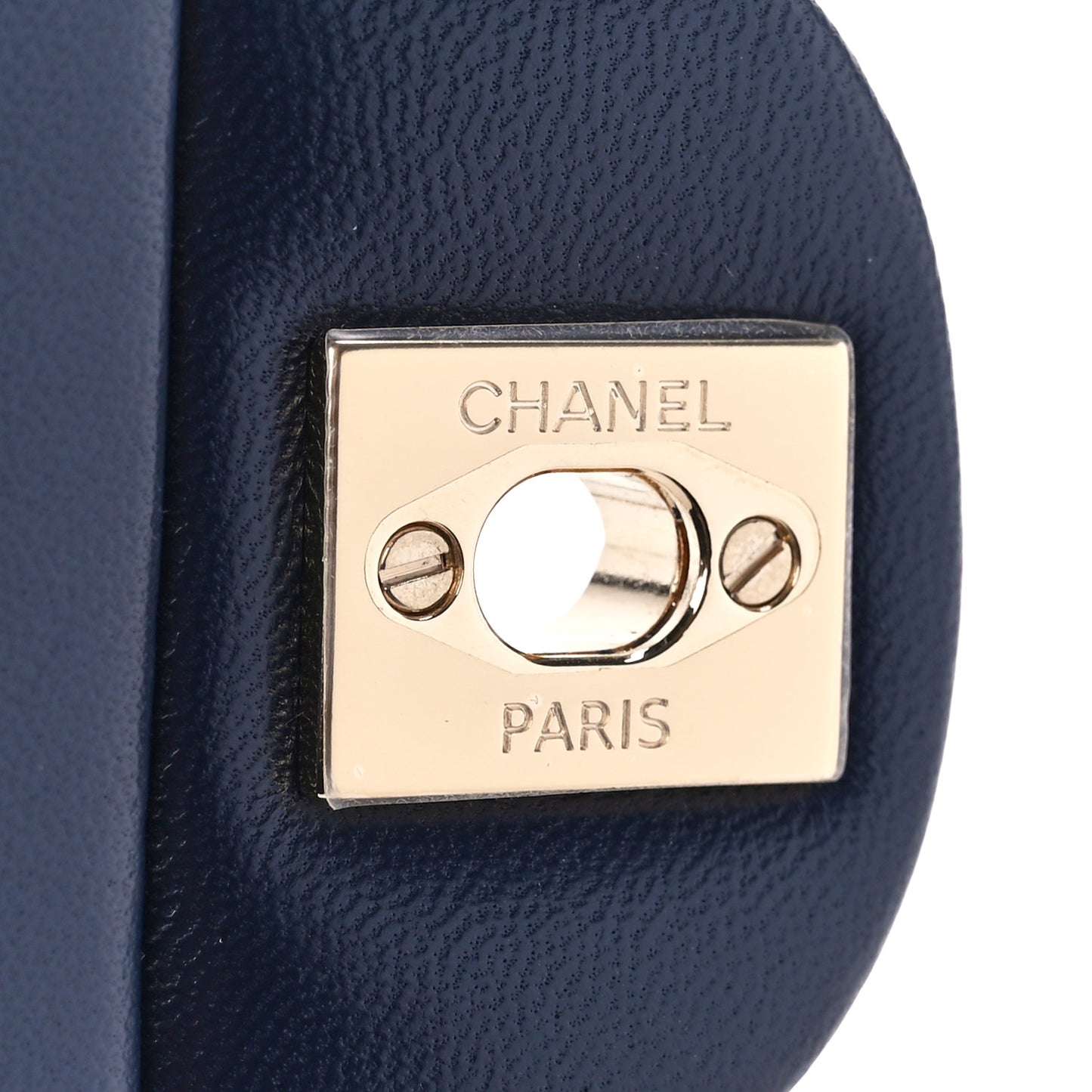 Lambskin Quilted Mini Top Handle Rectangular Flap Navy Blue