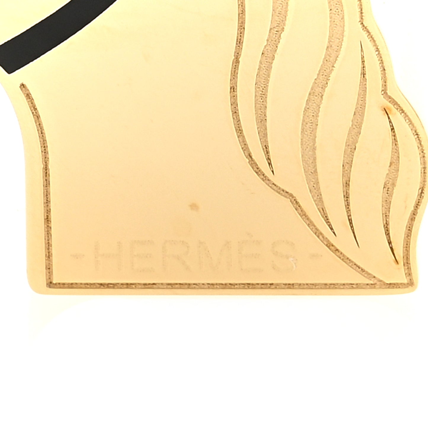 Permabrass Lacquered Quadrige Twilly Scarf Ring Black