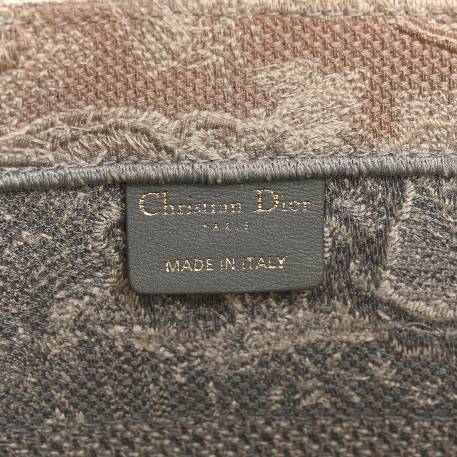 Christian Dior Canvas Embroidered Medium Dioriviera Toile De Jouy Book Tote Gray 6 of 14