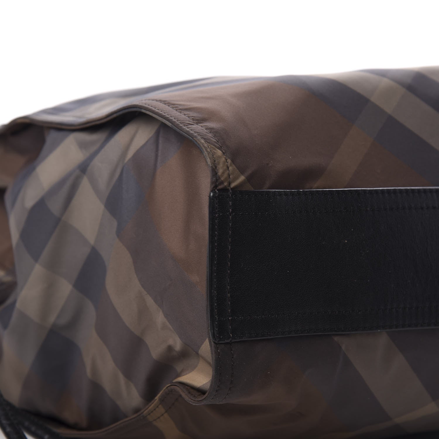 Burberry Nylon Check Small Buckleigh Packable Tote Birch Grey 5 of 9